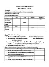 Đề kiểm tra học kì I Tin học 6 - Trường THCS Trần Quốc Toản